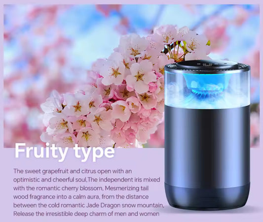 Smart Car Air Aromatherapy Diffuser Rechargeable Car Air Freshener Cloud Mist With Sound Pickup Lamp RGB Light Auto Interior