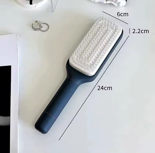Self Cleaning Hairbrush Women Hair Brush One-key Cleaning Hair Loss Airbag Scalp Massage Comb Anti-Static Hairbrush