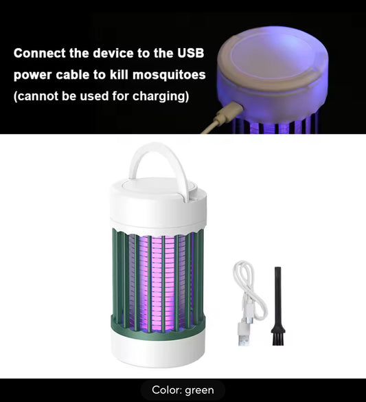 UV Light USB Mosquito Killer Lamp Electric Shock Anti-Mosquito Trap for Bedroom and Outdoor Camping Kills Moths Wasps Gnats