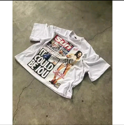 Hip hop printed summer short sleeve tee