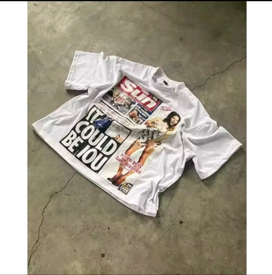 Hip hop printed summer short sleeve tee